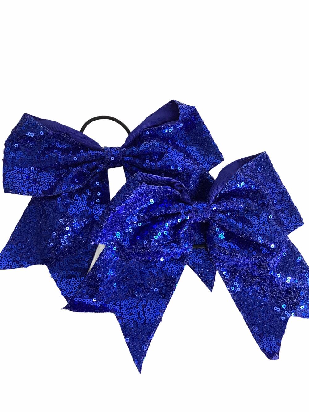 BUNDLE Girl’s Lot of 2 Sequined Blue Hair Bow Ties NEW